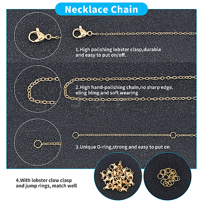 DIY 304 Stainless Steel Necklace Making Kits DIY-UN0002-23-1