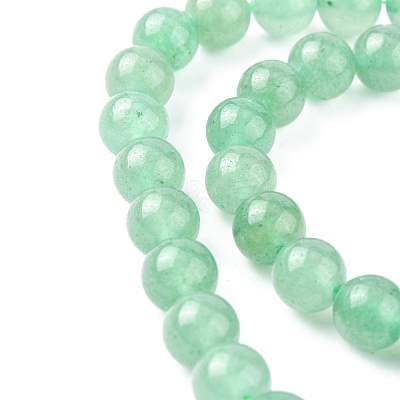 Natural Green Aventurine Beads Strands G-G099-8mm-17-1