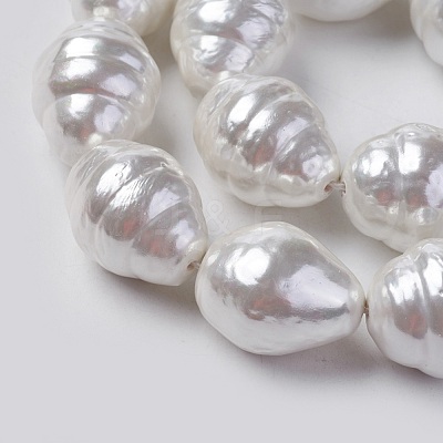 Shell Pearl Beads Strands BSHE-F013-11-1