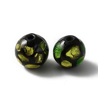 Handmade Lampwork Bead GLAA-WH0033-48E-1