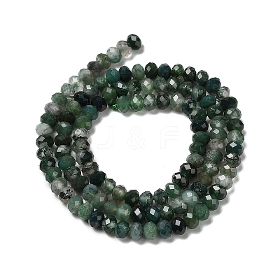 Natural Moss Agate Beads Strands G-C228-A01-3x4mm-1