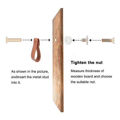 Imitation Leather Cabinet Handle Pull Knob DIY-WH0258-81B-1