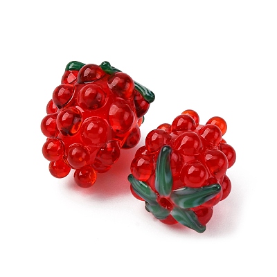 Handmade Lampwork Beads LAMP-WH0012-02E-1