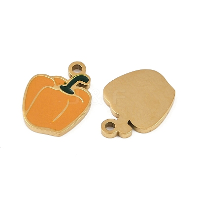 Vegetables 304 Stainless Steel Enamel Charms STAS-C137-02E-G-1