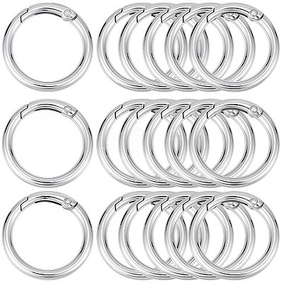 Zinc Alloy Spring Gate Rings FIND-SP0001-08C-1