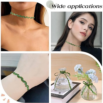 1Pc Sparkle Wavy Polyester Ribbons OCOR-GF0003-01E-1
