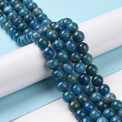 Natural Apatite Beads Strands G-R446-8mm-11-1