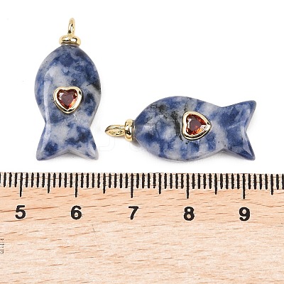Natural Blue Spot Jasper Pendants G-Z134-06G-05-1