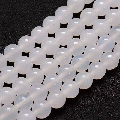 Natural White Agate Bead Strands X-G-G880-03-6mm-1
