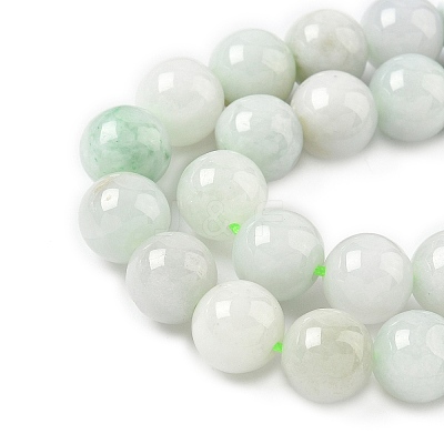 Natural Myanmar Jadeite Beads Strands G-M454-A01-8mm-1