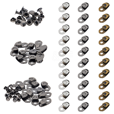 30 Sets 3 Colors Alloy Boot Lace Hooks FIND-DC0005-85-1
