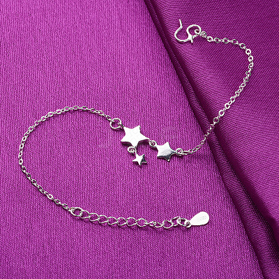 Brass Triple Star Link Chain Anklets for Women FS-WGCAD95-01-1
