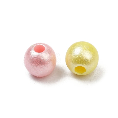 Opaque Acrylic Imitation Pearl Beads OACR-B031-55-6mm-1