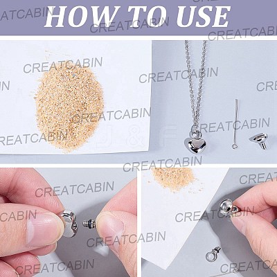 2Pcs Heart Stainless Steel Urn Ashes Pendants STAS-CN0001-72-1