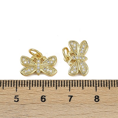 Brass Micro Pave Cubic Zirconia Pendants KK-I358-016G-1