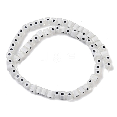 Handmade Evil Eye Lampwork Beads Strands LAMP-G166-16B-1