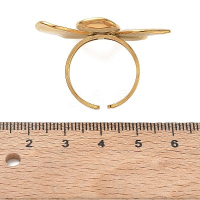 304 Stainless Steel Cuff Rings for Women SA-CBA5F92-01G-1