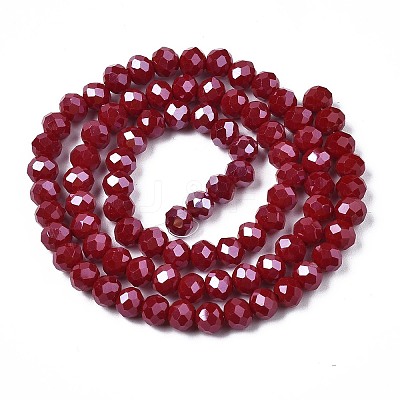 Electroplate Glass Beads Strands LS-EGLA-A034-P6mm-A13-1