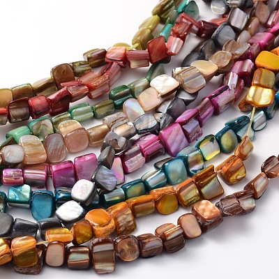 Irregular Natural Sea Shell Beads Strands SSHEL-X0001-1