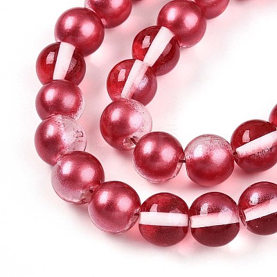 Baking Paint Transparent Glass Beads X1-DGLA-N011-10mm-06-1