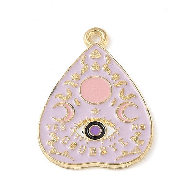 Tarot Style Alloy Eanaml Pendants PALLOY-S184-02G-A-1