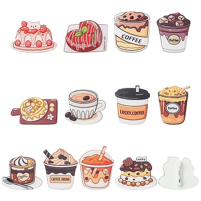 24Pcs 12 Styles Acrylic Badge for Backpack Clothes JEWB-CJC0011-02B-1
