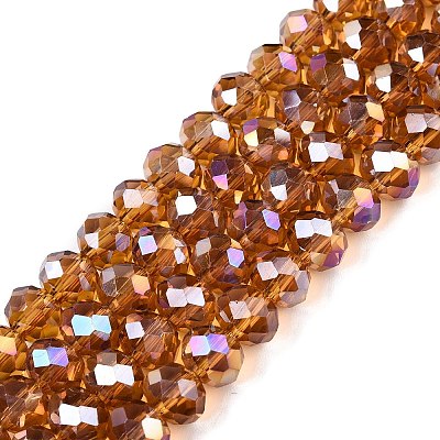 Electroplate Glass Beads Strands EGLA-A044-T8mm-B04-1
