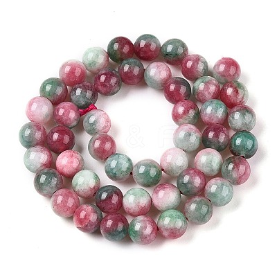 Dyed Natural White Jade Beads Strands G-T138-8mm-210-24-1