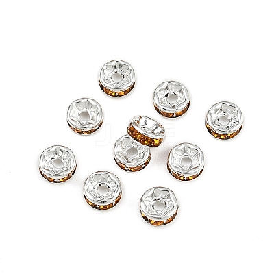 Brass Grade A Rhinestone Spacer Beads RB-A014-Z6mm-17S-1