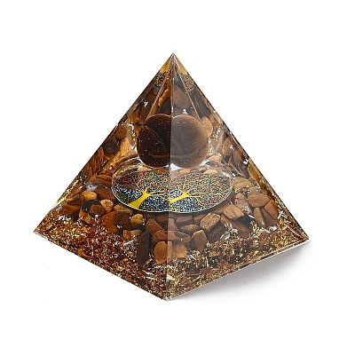 Orgonite Pyramid Resin Energy Generators DJEW-D013-01B-1