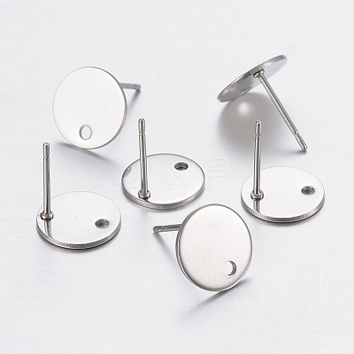 Non-Tarnish 304 Stainless Steel Stud Earring Findings X-STAS-P198-25-12mm-1