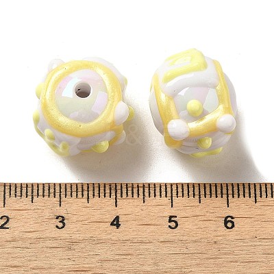 Hand Painted Acrylic with Enamel Beads MACR-K354-38A-1