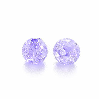 Transparent Crackle Acrylic Beads MACR-S370-G8mm-1