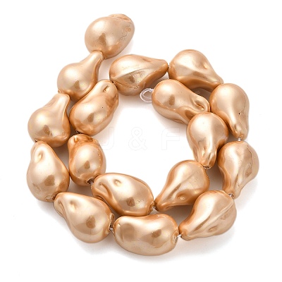Electroplate Porcelain Beads Strands BSHE-C009-04B-1