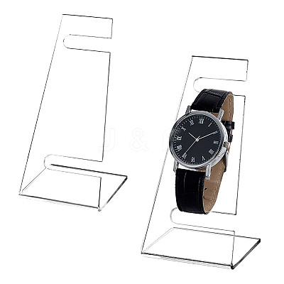 L Shaped Acrylic Watch Display Stands ODIS-WH0086-081B-1