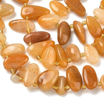 Natural Topaz Jade Beads Strands G-P604-A17-01-1