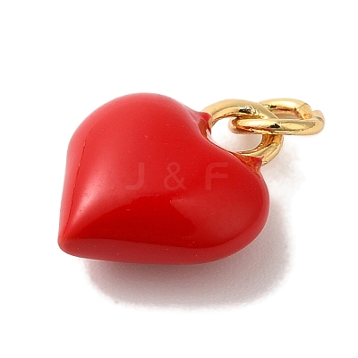 Brass Enamel Charms KK-U027-13-04G-1