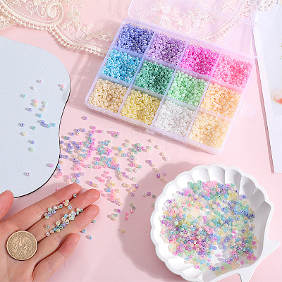 156G 12 Style 8/0 Glass Seed Beads SEED-SC0001-35A-1