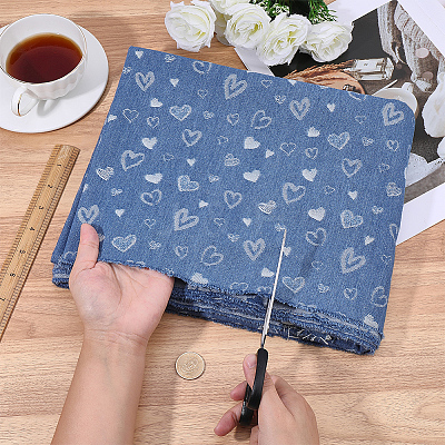 Cotton Denim Fabric DIY-WH0504-872A-1