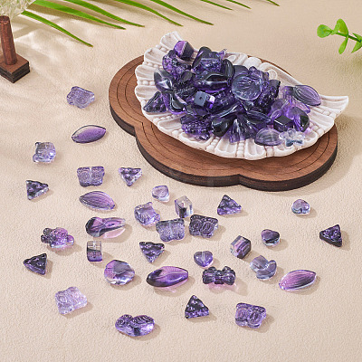 125G Gradient Color Transparent Glass Beads GLAA-TA0003-58B-1