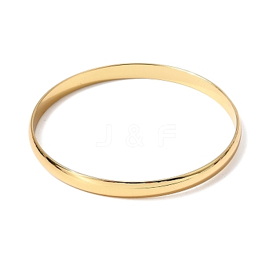 304 Stainless Steel Plain Bangles for Women Men BJEW-Z167-01G-03-1