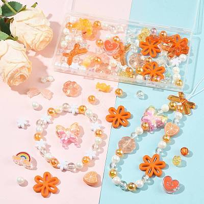 100Pcs 20 Styles Transparent & Opaque Acrylic Beads MACR-FS0002-38-1