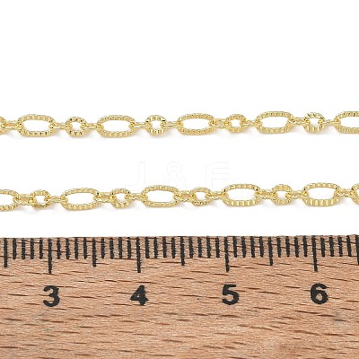 2.7MM Brass Textured Figaro Chain Necklaces for Women KK-CBA2293-16G-1