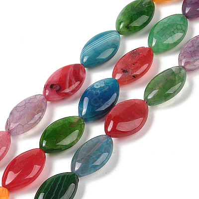 Natural Agate Beads Strands G-P535-E01-01-1