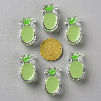 Transparent Enamel Acrylic Beads TACR-S155-002D-1