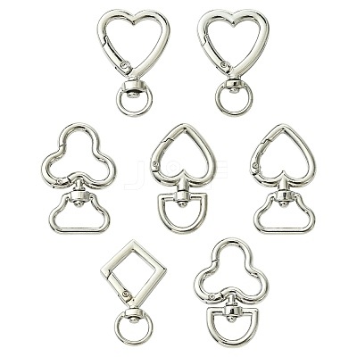 28Pcs 7 Styles Alloy Swivel Clasps FIND-CJ0005-59-1