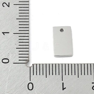 304 Stainless Steel Mirror Polished Finish Stamping Blank Tag Charms STAS-D365-07P-1