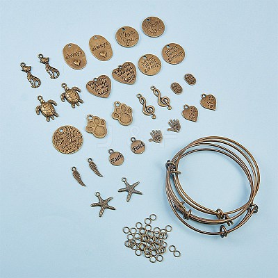 Adjustable Brass Bangles Making DIY-SC0007-03-1