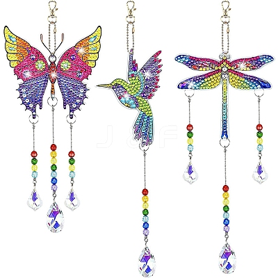Butterfly/Humming Bird/Dragonfly DIY Diamond Painting Sun Catcher Kits WG21135-01-1