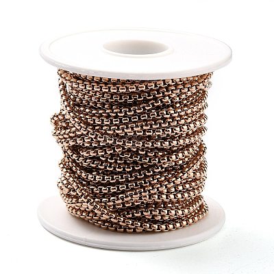 Ion Plating(IP) 304 Stainless Steel Box Chains CHS-H031-01RG-1
